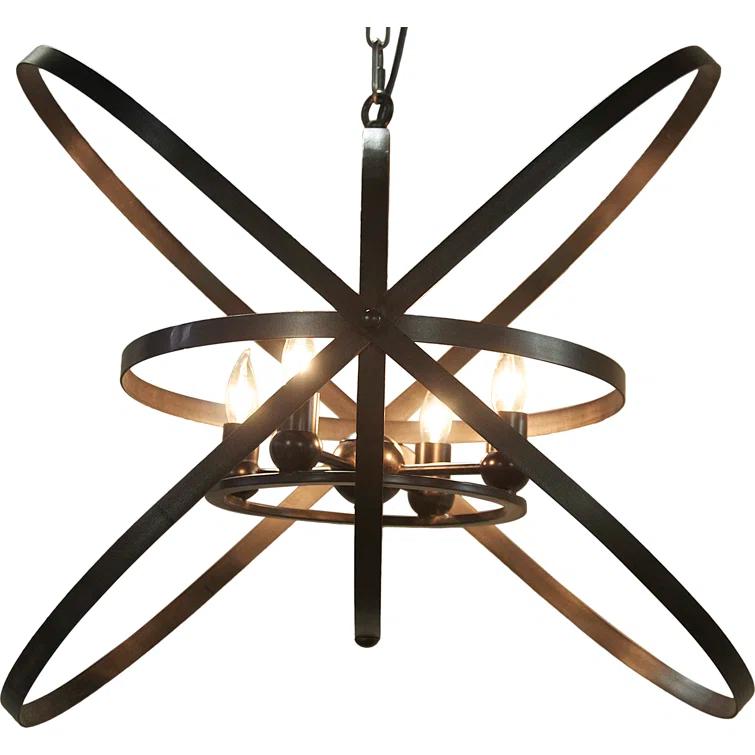 4 - Light Geometric Chandelier
