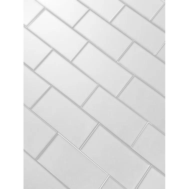 Forever Matte 3 in. x 6 in. Diamond Grade Glass Straight Edge Subway Decorative Kitchen & Bathroom Wall Tile