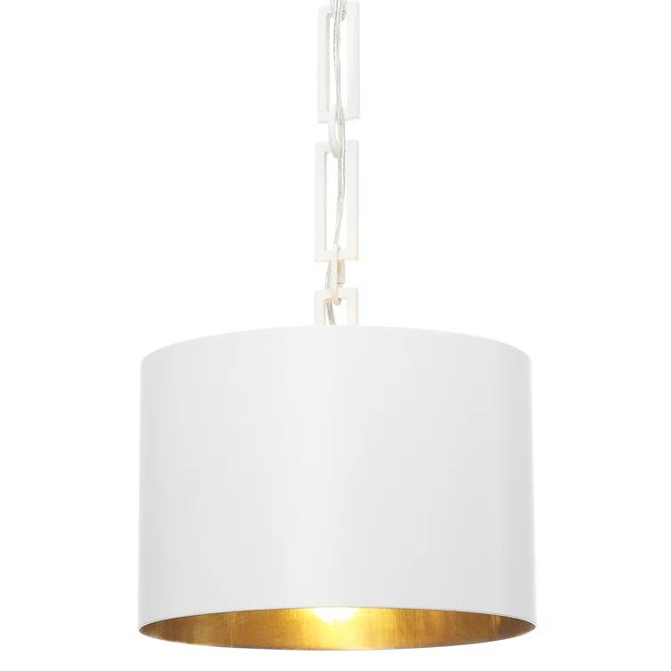 Crystorama Lighting Alston 1 - Light Chandelier in  Matte White/Antique Gold