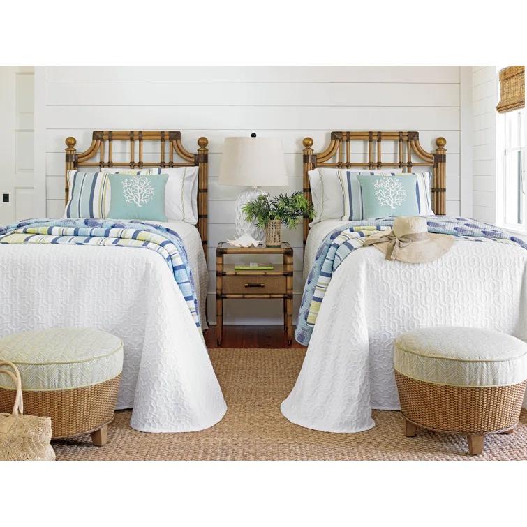 Tommy Bahama Home Twin Palms St. Kitts Rattan Headboard