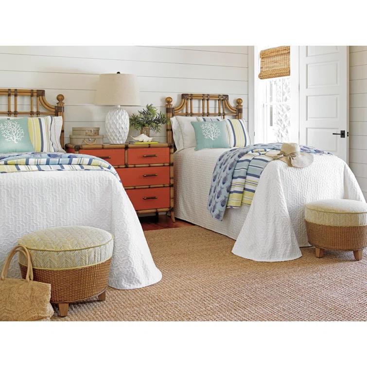Tommy Bahama Home Twin Palms St. Kitts Rattan Headboard