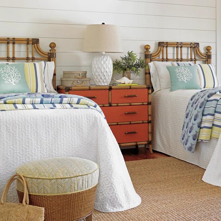 Tommy Bahama Home Twin Palms St. Kitts Rattan Headboard