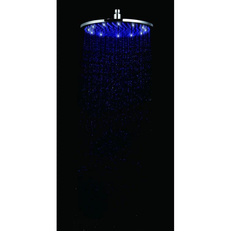 Rain Fixed Shower Head 1.8 GPM GPM with Temperature-based LED