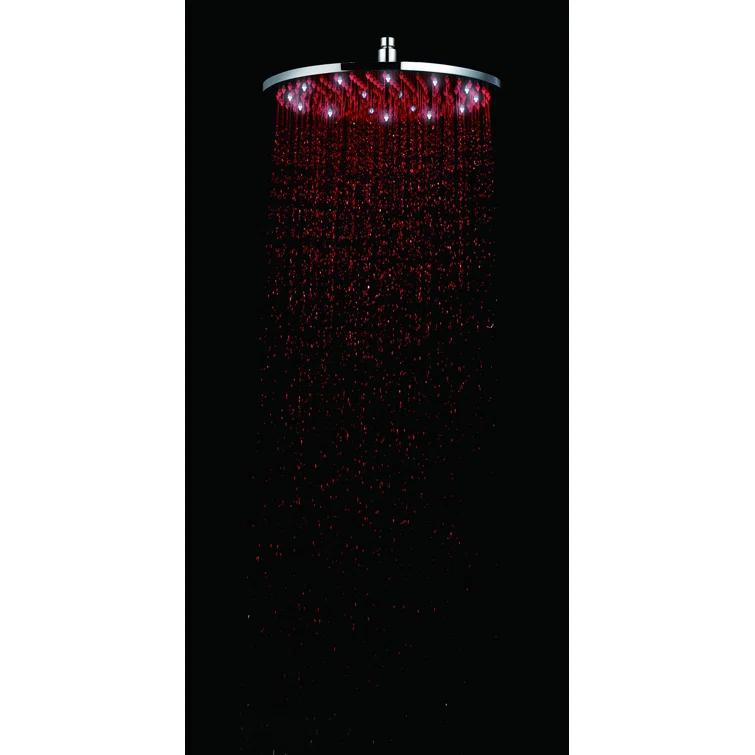 Rain Fixed Shower Head 1.8 GPM GPM with Temperature-based LED