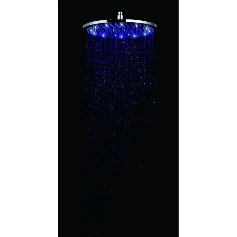 Rain Fixed Shower Head 1.8 GPM GPM with Temperature-based LED