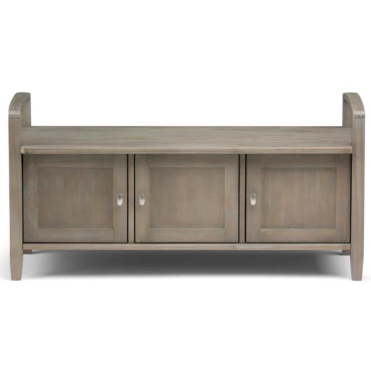 Warm Upholstered Storage Bench