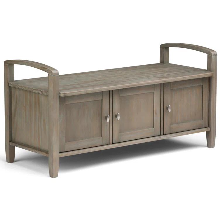 Warm Upholstered Storage Bench