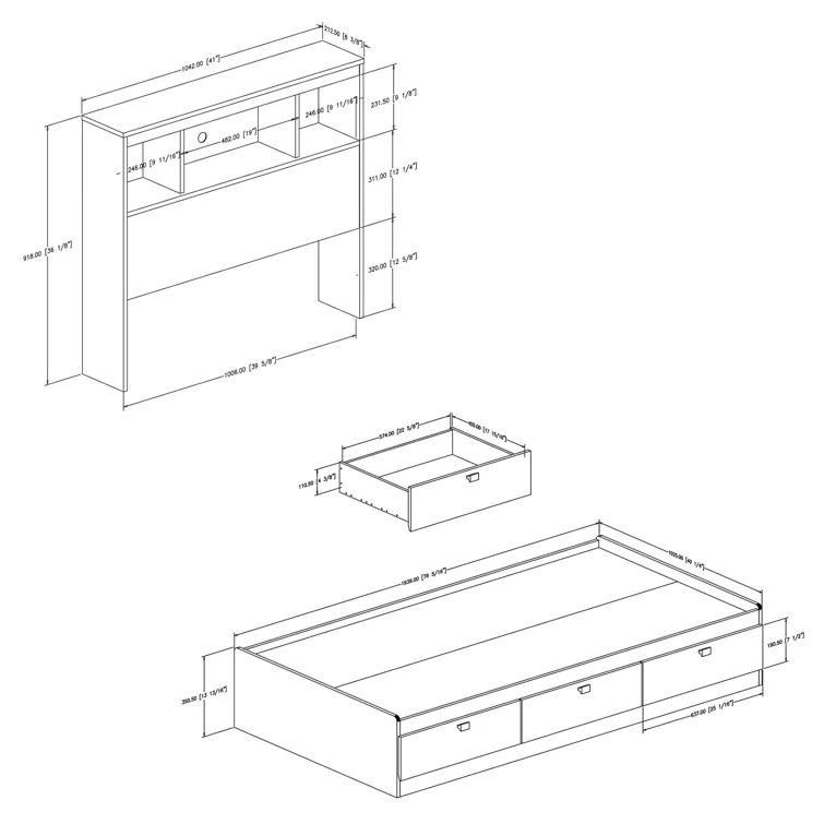 Spark Twin Mate's & Captain's Bed with Drawers