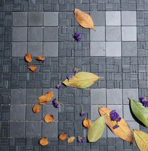 Landscape Wonder 0.75" x 2" Natural Stone Grid Mosaic Wall & Floor Tile