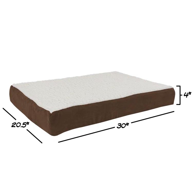 PETMAKER Orthopedic Dog Bed - Memory Foam Crate Mat with Machine Washable Cover