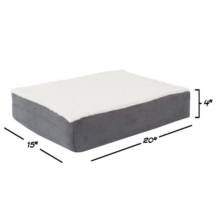 PETMAKER Orthopedic Dog Bed - Memory Foam Crate Mat with Machine Washable Cover