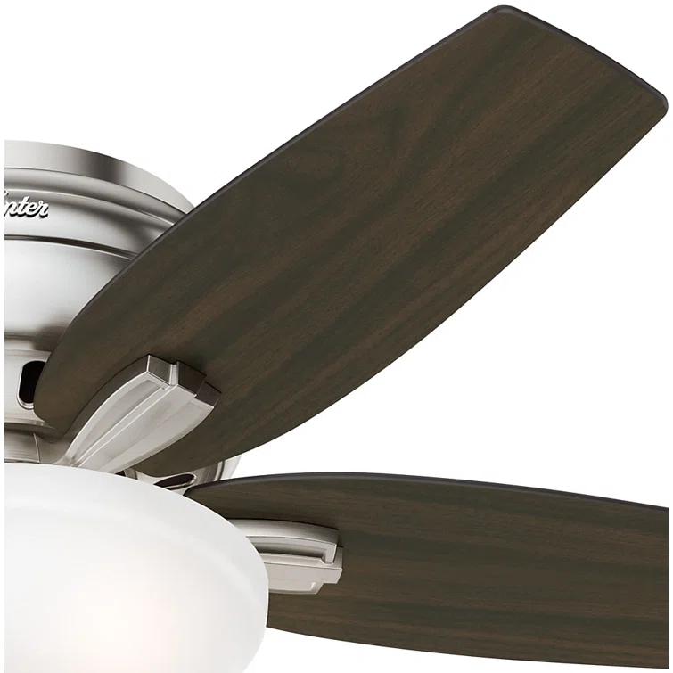 Newsome 42" 5 - Blade Traditional Flush Mount Indoor Ceiling Fan with Lights and Pull Chains