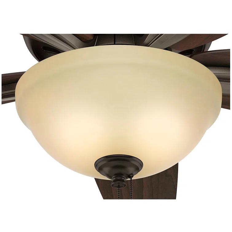 Hunter Fan Newsome 42" 5 - Blade Traditional Flush Mount Indoor Ceiling Fan with Lights and Pull Chains