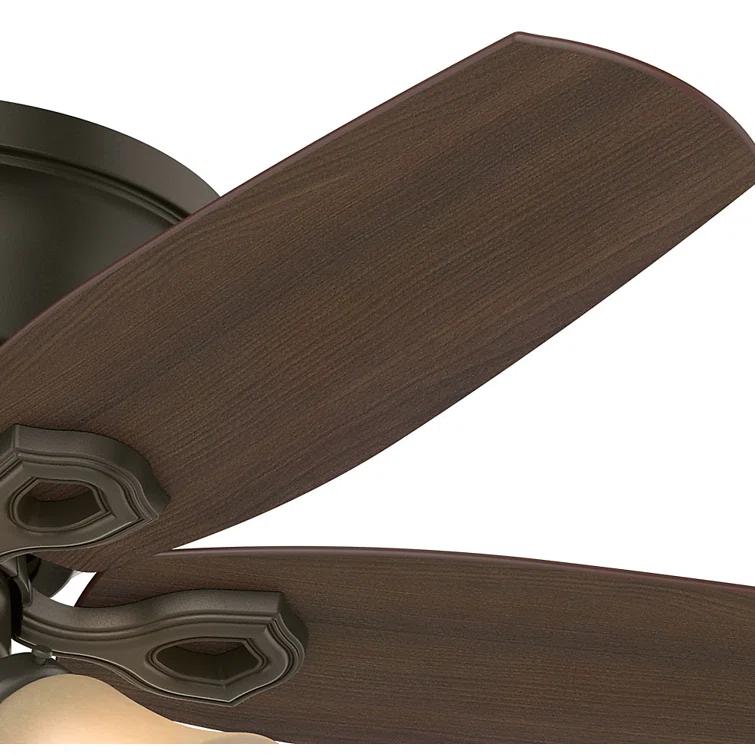 Hunter Fan 42" Builder Low Profile 5 - Blade Flush Mount Ceiling Fan with Pull Chain and Light Kit Included