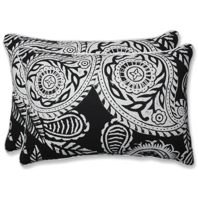 Addie Paisley Indoor/Outdoor Reversible Throw Pillow