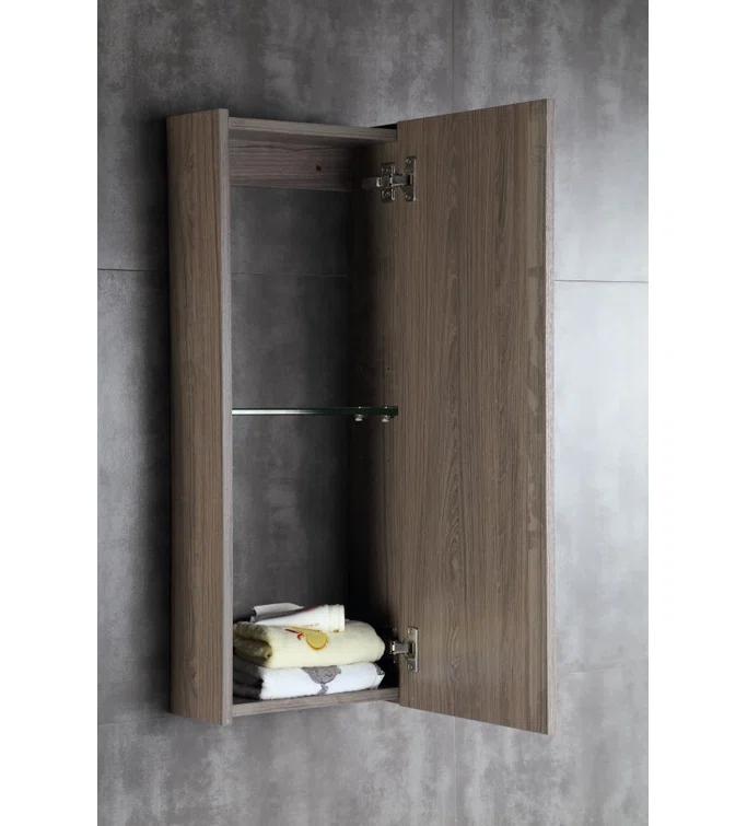 42'' W 31.5'' H Surface Frameless Medicine Cabinet with Mirror and 1 Fixed Shelf