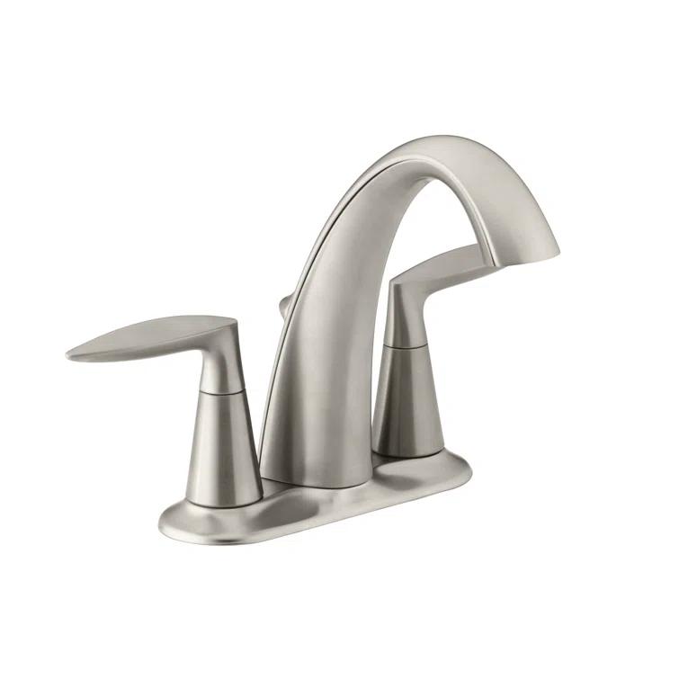 Kohler Alteo® Centerset 4" Bathroom Faucet with Pop-Up Drain Assembly, 2-Handle Bathroom Sink Faucet, 1.2 gpm