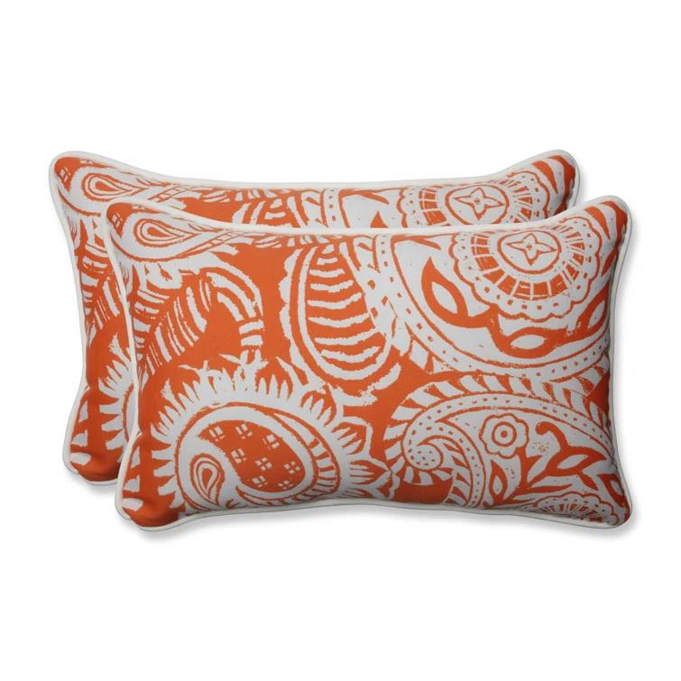 Addie Paisley Indoor/Outdoor Reversible Throw Pillow
