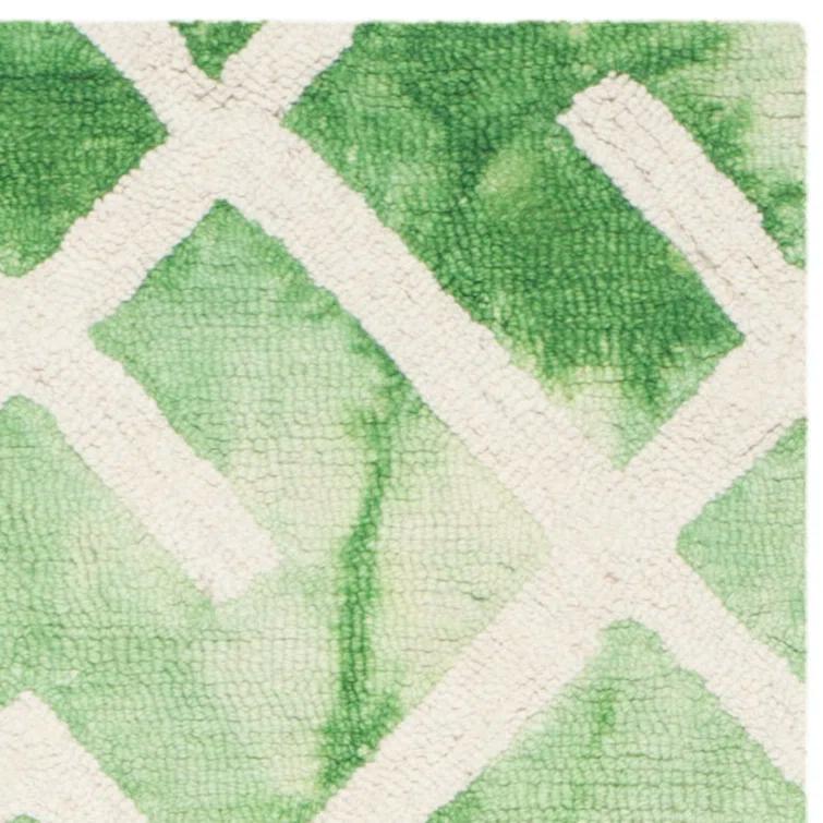 Bryauna Hand Tufted 80% Wool, 20% Cotton Geometric Rug