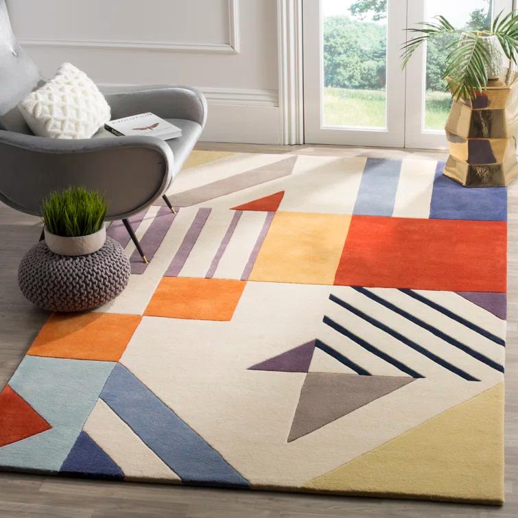 Tripoli Hand Tufted Wool Ivory/Multi Rug