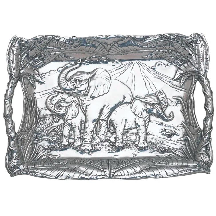 Arthur Court Designs Elephant Metal Tray