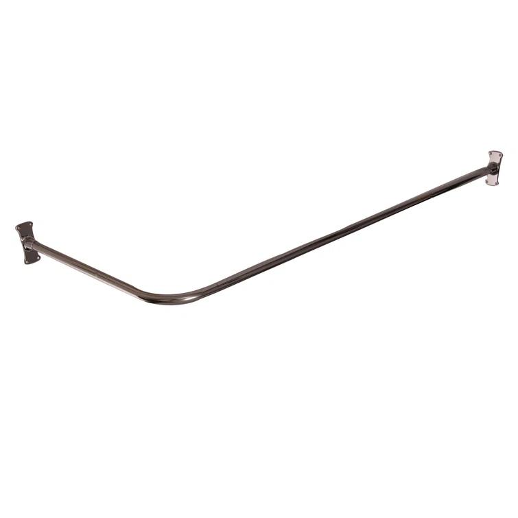 Corner L-Shaped Fixed Shower Curtain Enclosure