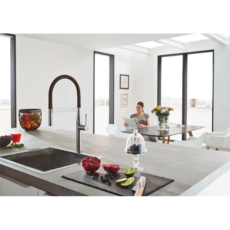 Essence New Single Handle Kitchen Faucet with SilkMove® and with Accessories