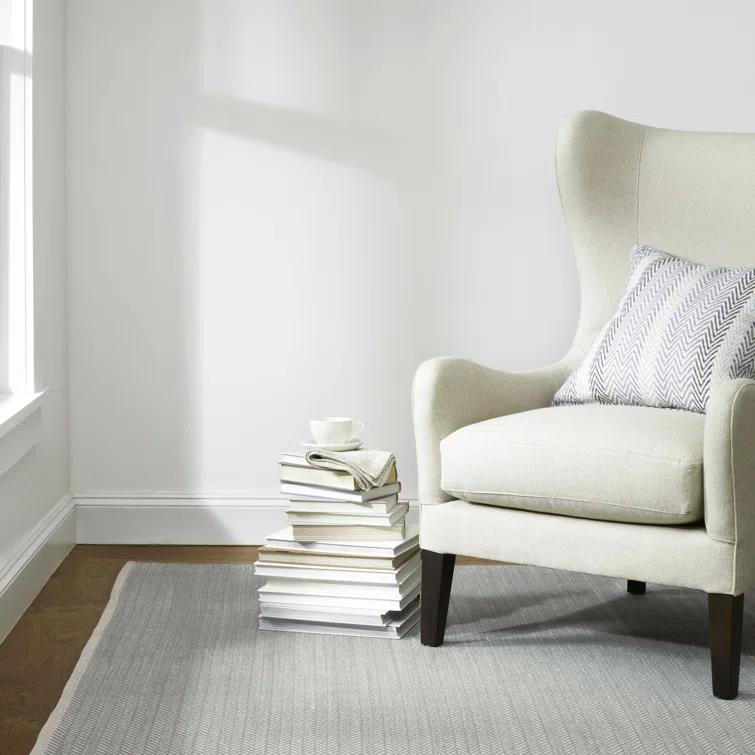 Herringbone Swedish Blue Handwoven Cotton Rug