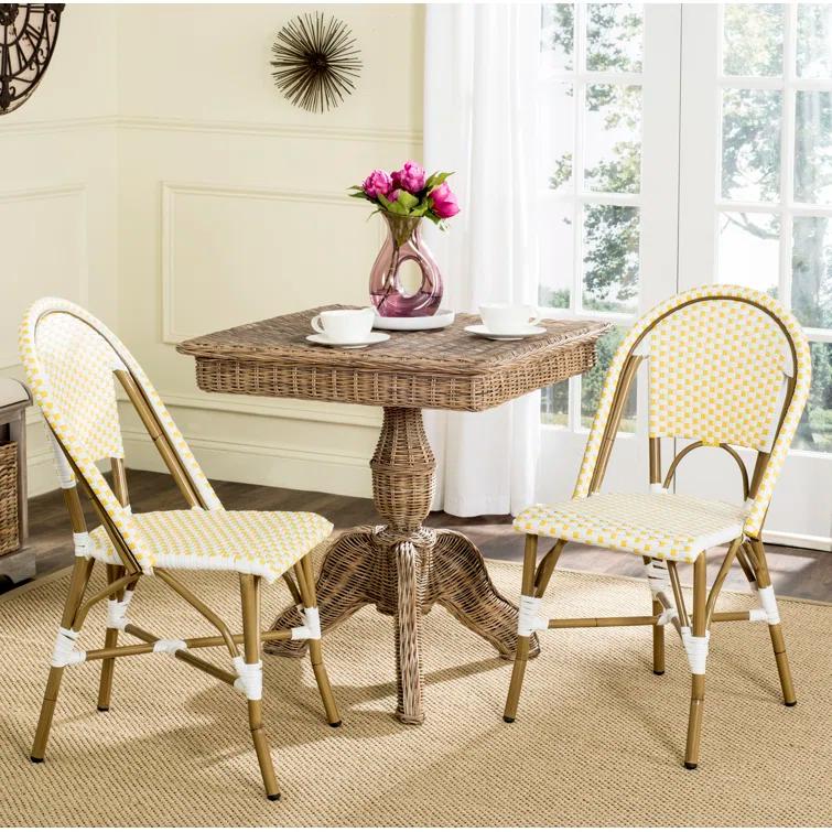 Casidy Polyethylene (PE) Wicker Wicker Outdoor Dining Side Chair