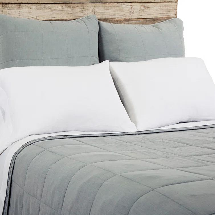 Antwerp Coverlet by Pom Pom at Home - Sky / King