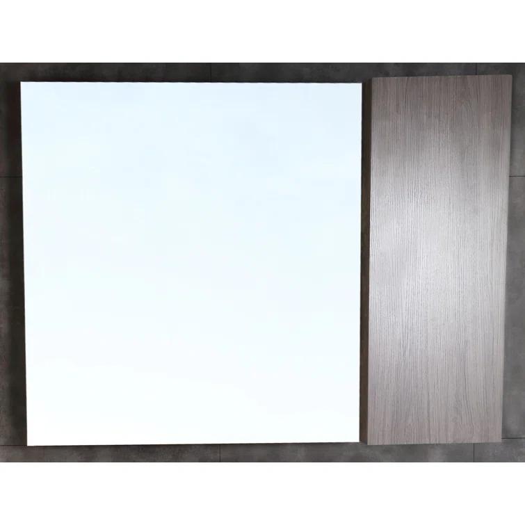 42'' W 31.5'' H Surface Frameless Medicine Cabinet with Mirror and 1 Fixed Shelf