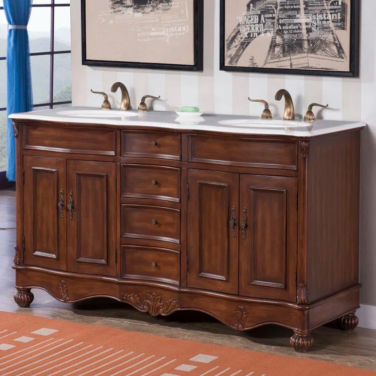 Etta Avenue™ Mannie 60'' Double Bathroom Vanity with Top