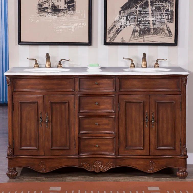 Etta Avenue™ Mannie 60'' Double Bathroom Vanity with Top