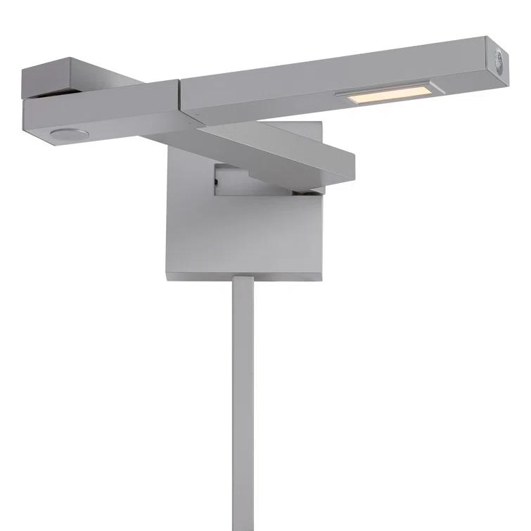 Flip LED Swing Arm Wall Light in Titanium with Dimmable Feature