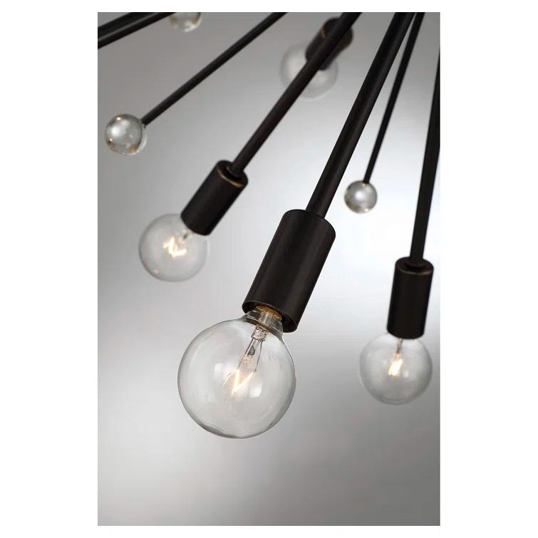 24 Light Metal Dimmable Sputnik Chandelier
