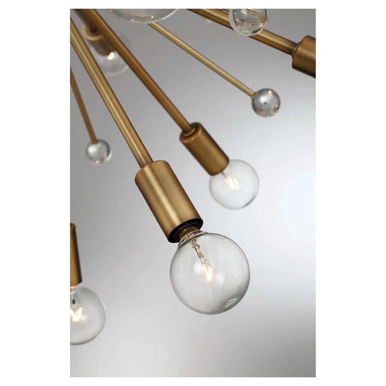 24 Light Metal Dimmable Sputnik Chandelier
