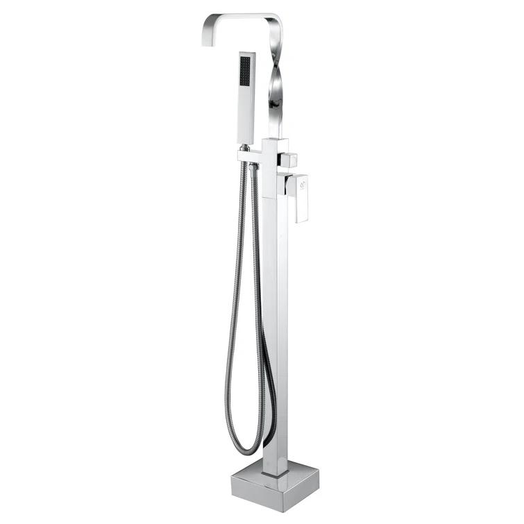 2 Handle Floor Tub Filler with Diverter