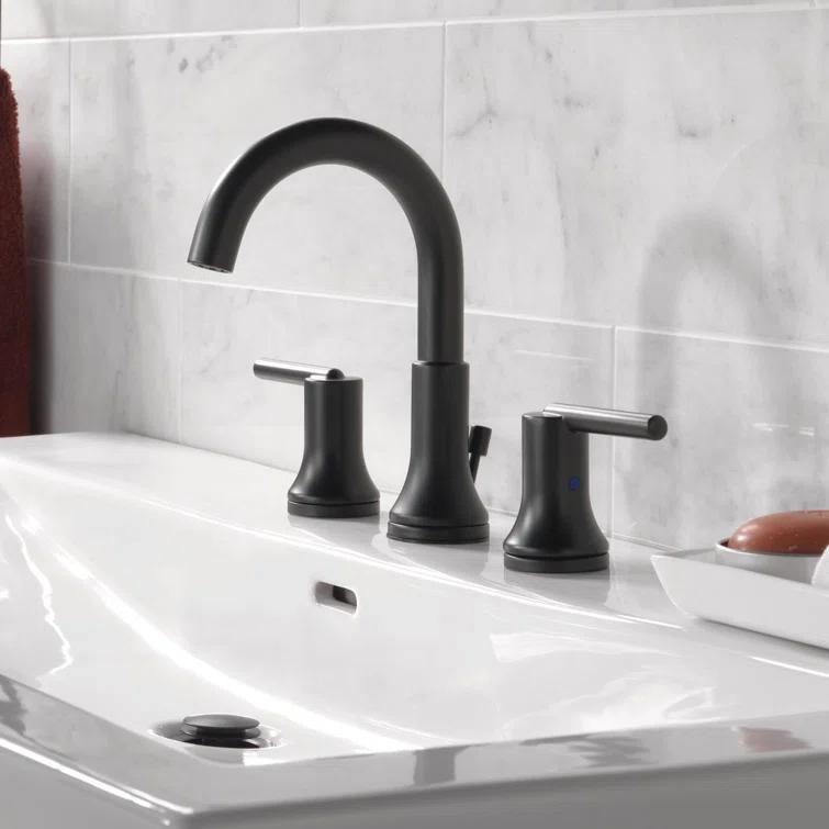 Trinsic Widespread Bathroom Faucet 3 Hole, 2-handle Bathroom Sink Faucet with Drain Assembly
