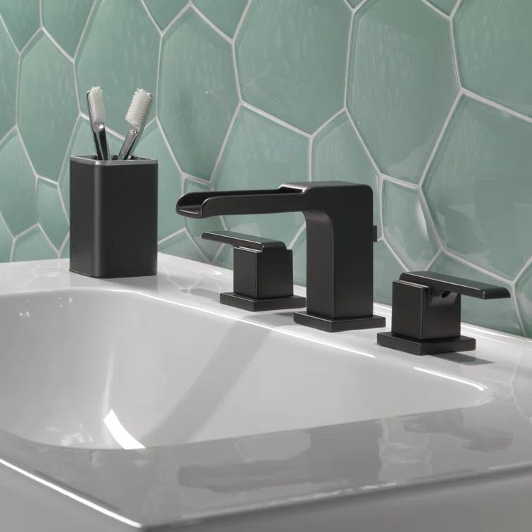 Ara Widespread Bathroom Faucet with Drain Assembly and DIAMOND Seal Technology