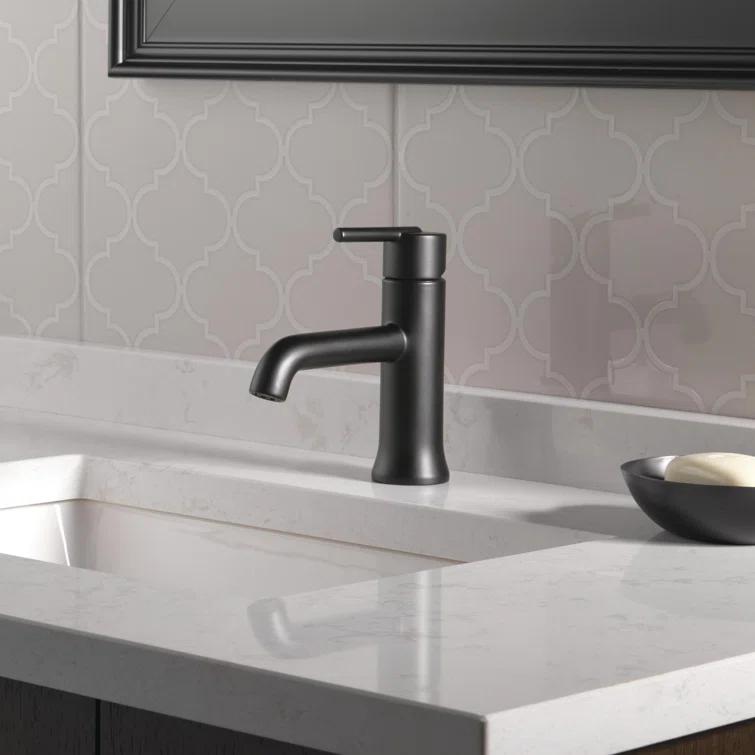 Trinsic Single Hole Bathroom Faucet with Drain Assembly, Single Handle Bathroom Sink Faucet