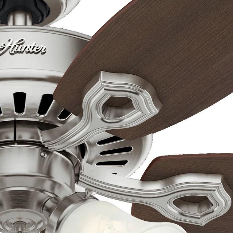 Hunter Fan 42" Builder 5 - Blade Standard Ceiling Fan with Pull Chain and Light Kit Included