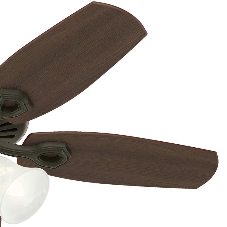 42" Builder 5 - Blade Standard Ceiling Fan with Pull Chain and Light Kit Included