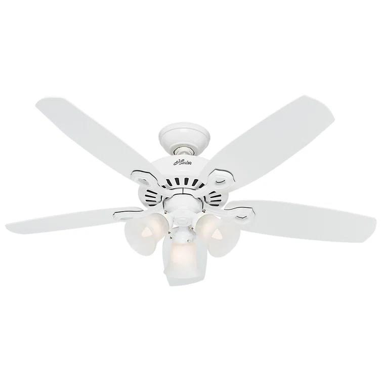 42" Builder 5 - Blade Standard Ceiling Fan with Pull Chain and Light Kit Included