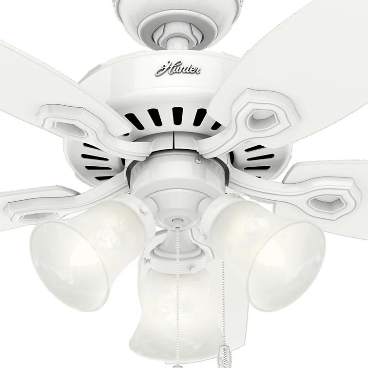 42" Builder 5 - Blade Standard Ceiling Fan with Pull Chain and Light Kit Included