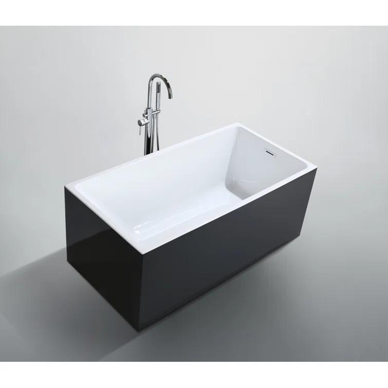 Bellaterra Home BA6813BL Toulouse 59.1'' x 29.5'' Freestanding Soaking Acrylic Bathtub
