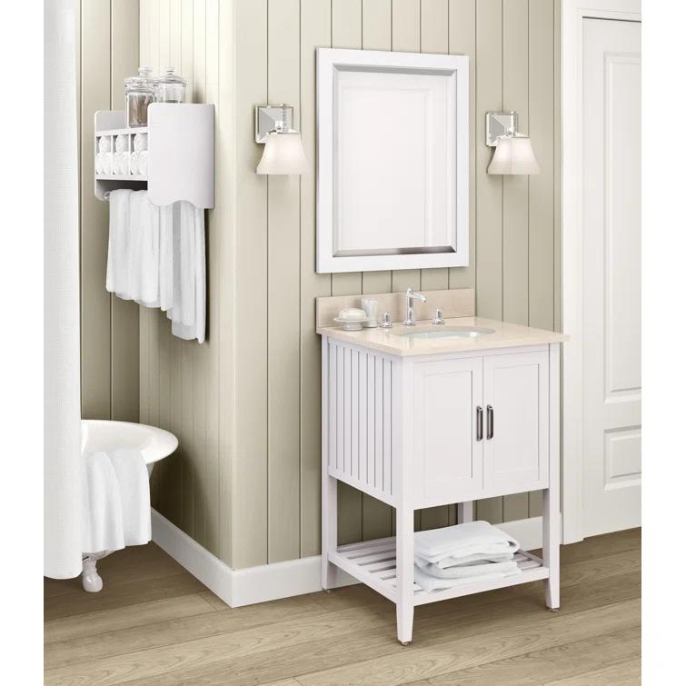 Lark Manor™ Alaterre Furniture Williamsburg Bathroom Vanity 2-Piece Set - 36 Inch Vanity and Bathroom Mirror - Solid Wood Sink Cabinet Set