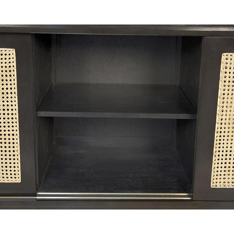 Noir Hermosa 72'' Solid Wood Sideboard