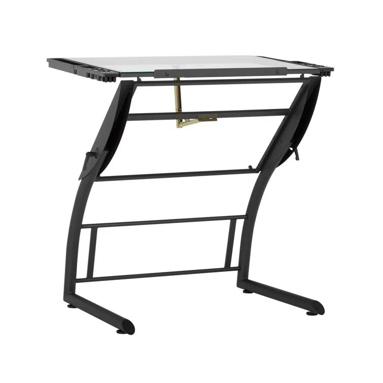 Inbox Zero Cournoyer Glass Drafting Table