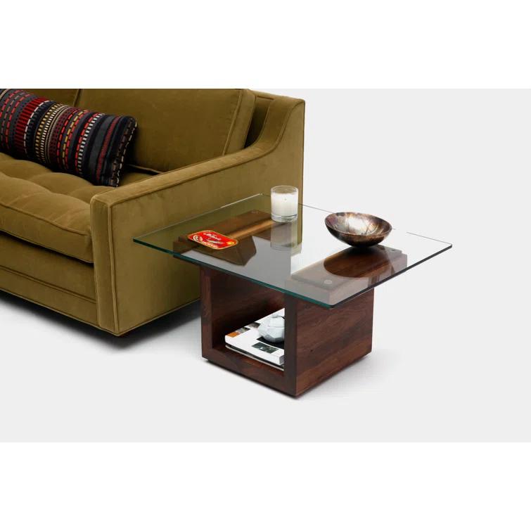 SQG Pedestal Coffee Table with Storage