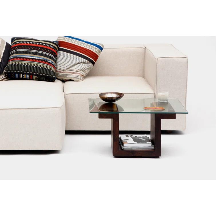 SQG Pedestal Coffee Table with Storage